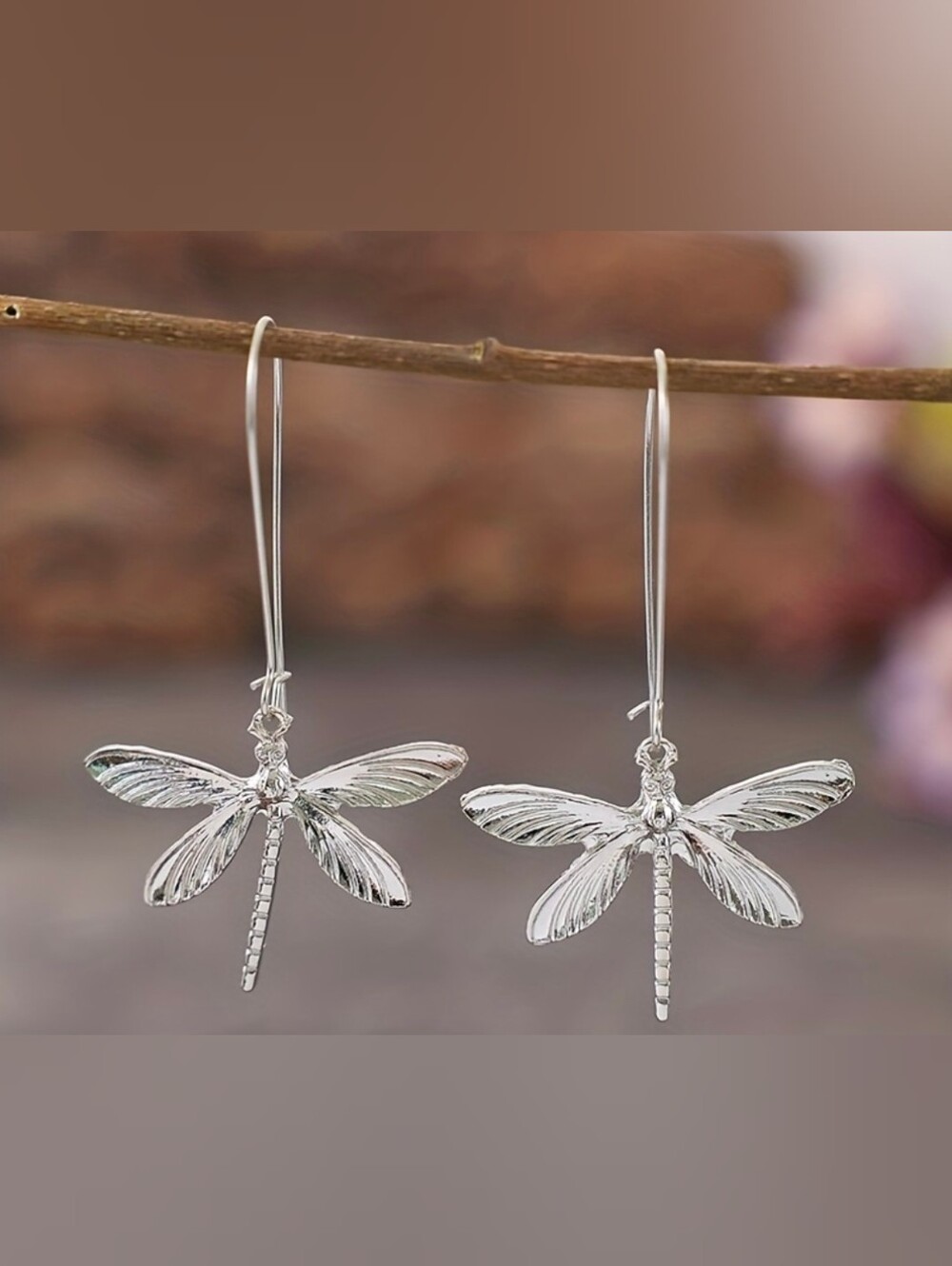 $8 Each Or Bundle 5/$20 Silver Dragonfly Drop Earrings